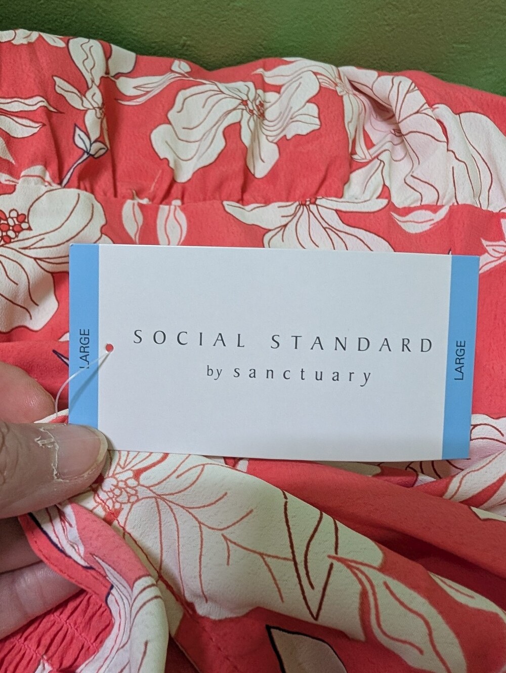 NWT Social Standard by Sanctuary Floral Tie Strap Maxi Sundress Large Pink - Picture 9 of 11